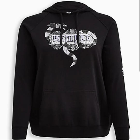 Torrid BEETLEJUICE COZY FLEECE HOODIE size 2X Halloween costume - Picture 2 of 4